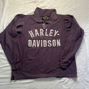 Vintage Plum Harley-Davidson Sweatshirt/Zip-up size L